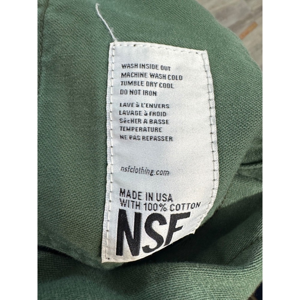 NSF Clothing Green‎ Utility Jumpsuit Flare Leg Button Up Women's Size 26 - Picture 4 of 9